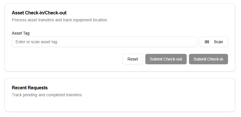Asset Check-in/Check-out